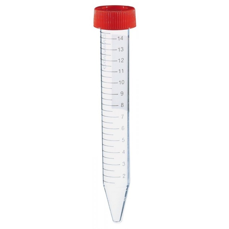 Центрифужная пробирка 15 мл прозрачная, стерильная, коническое дно